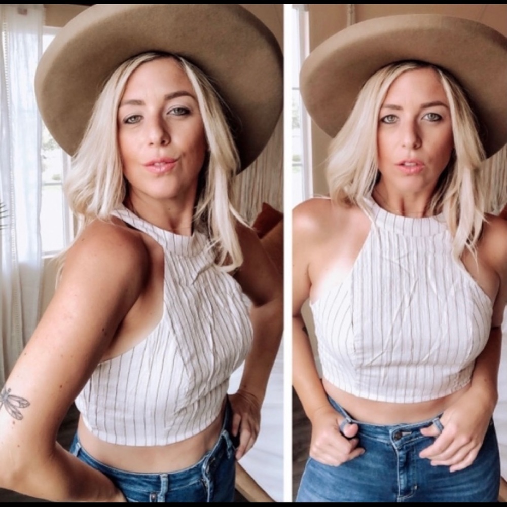 NWT! Clearance 🔥 Harper Halter Ribbed Knit Top - Picture 4 of 8